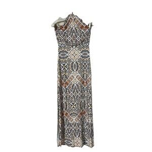 Halter Maxi, Slim Fit, Mosaic Pattern Vacation Beach Resort Dress,‎ Sexy Size XS